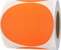 Hybsk Round Color Coding Circle Dots Labels Warehouse Inventory Organizer Stickers (4 inch, Fluorescent Orange)