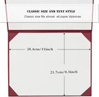 Diploma Cover 8.5” x11” Diploma Holder of Graduation Leatherette Padded Certificate（Tent Style),40-Pack
