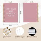 hold fizz Funny Office Notebooks for Work, Sarcastic Gifts, I Don't Always Whoop Sign, Office Desk Accessories, Funny Journal, Office Supplies for Desk, Pink Spiral Notebook 5.5 x 8.3