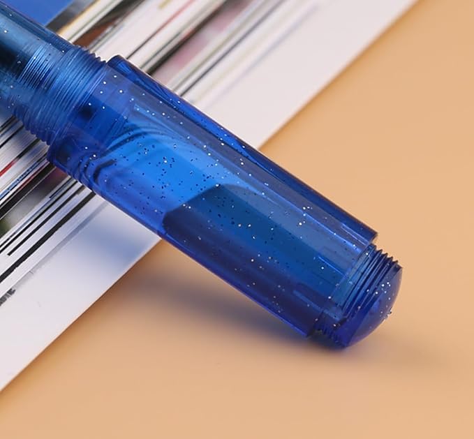 czxwyst Majohn Wancai 2.0 Mini Pocket-Size Eyedropper Fountain Pen (EF Nib 0.38mm, Starry Blue)