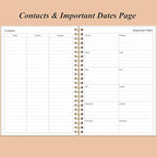 Daily Planner Undated - B5 To Do List Notebook Hourly Schedules, Spiral Appointment Planner for Women and Men, PVC Hardcover, Inner Pocket, Elastic Closure, 7" x 10", Rose Leaf