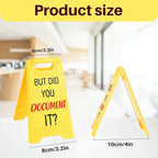 Funny Office Desk Accessories,Office Cubicle Decor,Desk Decor，Phone Holder Mirror Acrylic Table Signs，Joke Warning Team Mini Gifts for Coworker Boss Legal Advisor Designer Leader（You Document It)