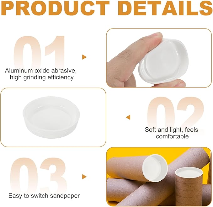 PATIKIL 100 Pcs Mailing Tube Plastic End Caps 2.1" ID PE Round Cardboard Shipping Tube Lids White Protective Poster End Caps for Paper Documents Artwork Storage