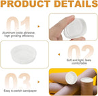 PATIKIL 100 Pcs Mailing Tube Plastic End Caps 1.9" ID PE Round Cardboard Shipping Tube Lids White Protective Poster End Caps for Paper Documents Artwork Storage