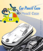 XZR Supercar Pen Case Box Bag Stocking Stuffers Large Capacity Organizer Cool Supercar Pencil Bag Storage Box EVA Material Nice Gift (Silver)