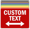 Custom Arrow,Custom Directional Sign, Two way Arrow,10x14 Inches, 55 mil thick HDPE (high density polyethylene), Made in USA by My Sign Center