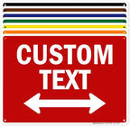 Custom Arrow,Custom Directional Sign, Two way Arrow,10x14 Inches, 55 mil thick HDPE (high density polyethylene), Made in USA by My Sign Center