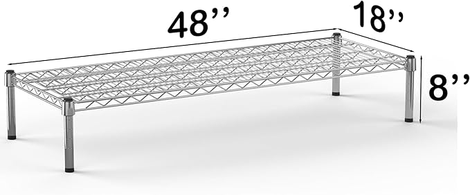 Regal Altair 18''W x 48''L x 8''H Chrome Plated Wire Dunnage Rack | Off The Floor Storage