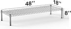 Regal Altair 18''W x 48''L x 8''H Chrome Plated Wire Dunnage Rack | Off The Floor Storage
