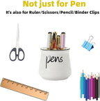 ONTUBE Porcelain Pens Holder Stand,Ceramic Pencils Holder (White)