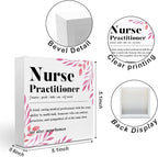 Nurse Practitioner Gifts for Women, Nurse Gifts Wood Box Sign, Appreciation Gifts for Nurse Coworker, Hospital Office Living Room Desk Cubicle Table Shelf Decor, Nurse Practitioner Week Gifts