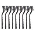 YiwerDer 9PCS MINI Wire Brushes, Stainless Steel Brush Set, Curved Handle Scratch Toothbrush, Cleaning Welding Slag and Rust