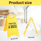 Funny Office Desk Accessories,Motivational Affirmations Office Cubicle Decor,Desk Decor,Phone Holder Mirror Acrylic Table Signs,Daily Desktop Corporate Work Humor Gifts for Leader (Manifesting Raise)