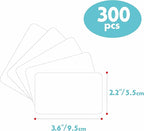 300pcs Plain Name tag Labels, Blank Name Badge with Permanent Adhesive Writable White Name Tag Stickers for School Office Home with Perforation Line(Each Measures 3.6" x 2.2")