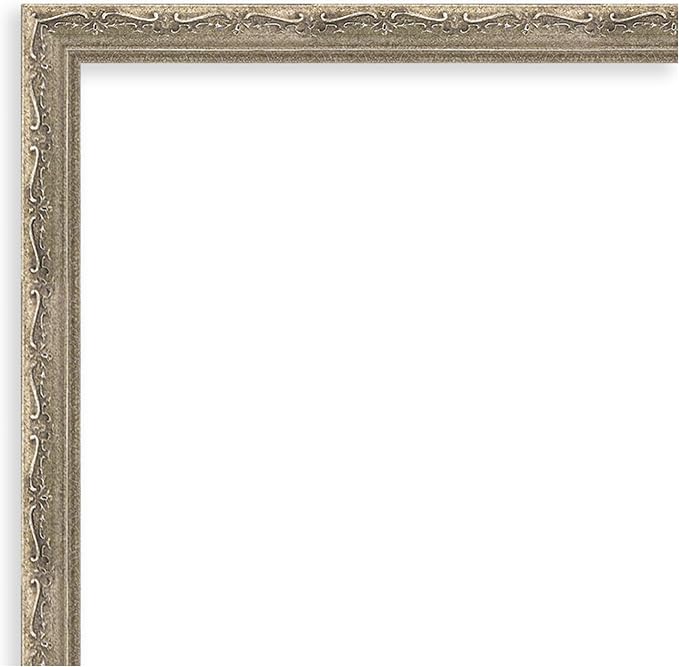 Amanti Art Silver Framed Magnetic Board 22x30 Medium Vision Board for use with Magnets, 100% Metal Sheet to Display Items as Office Decor or for Home Organization in mudroom, Kitchen or Kids Room