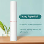 SEMLEART Tracing Paper Roll,17.5-inch x 50yard，White Translucent Vellum,Pattern Paper for Sewing, Drawing, Sketching, Gift Wrapping