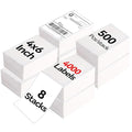 4"×6" Direct Thermal Shipping Label, Fanfold Thermal Label 4000 Packs (500packs Per Stack) Permanent Adhesive, Compatible with Zebra, Rollo, Jadens, Nelko