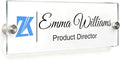 Acrylic Door Name Plate Personalized Office Name Plate Custom Door Sign with Logo Office Decor For Women Men Workspace Decorations (Style 09, 8 * 3inch)