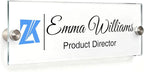 Acrylic Door Name Plate Personalized Office Name Plate Custom Door Sign with Logo Office Decor For Women Men Workspace Decorations (Style 09, 8 * 3inch)