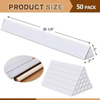 Tatuo 50 Pcs Triangle Mailing Tubes 36.22 L x 3 W x 3 H Corrugated Cardboard Box Poster Tube Oyster White for Protecting, Shipping, Mailing and Storage of Blueprints, Artwork, Crafts, Long Art Holder