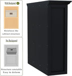 OSCHF Cube Storage Bookcase with Base - Wooden 3 Tiers Floor Standing Open Shelf Cabinet for Home and Office, 9-Cube Lattice Bookshelf, Black