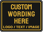 Custom Sign Bulk Personalized Metal Signs For Outdoor Indoor Business Home Store Office Yard Street Lawn Make Your Own Customized Signs With Your Logo Text Photo, 12x17inch