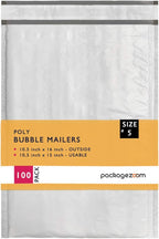 10.5x16 inches Poly Bubble Mailer Self Seal Bubble Shipping Envelopes 2.5 Mil 100 Pack