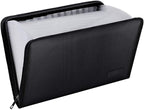 ENGPOW Expanding File Folder Important Document Organizer Fireproof Document Bag-A4 Size, 25 Pockets,Color Labels,Non-Itchy Silicone Coated Portable Filing Organizer Folder(14.3" x 9.8")