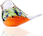 ORRFIDDY Blown Glass Birds - Glass Art Bird Decor, Hand Blown Glass Animal Figurines Paperweight for Home Shelf Decor