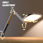 Desk Lamps for Home Office, 2000LM Eye-Caring Desk Light with Clamp, Dimmable Zoom Lighting with 3 Colors & 10 Brightness, Remote Computer Ring Light for Video Calls,Conference, Reading, CRI>95