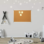 Lockways Cork Board Bulletin Board, 2 Pack Double Sided Corkboard 36" x 24", Wall-Mounted Silver Aluminum Message Presentation Notice Board 3 x 2 Feet