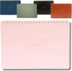Merely Home Undated Daily Planner | 8.25” x 11.75” Work To-Do Notebook | ADHD Academic Organizer | Multi-Layout | Men and Women Planner | College Supplies | Pink | Landscape Layout