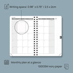 POPRUN 2026 Pocket Planner with Hourly Time Slots for Purse, (Small Size-4'' x 6.25'') - Daily Weekly and Monthly Calendar Agenda 2026 Appointment Book with Inner Pocket, 100 GSM - Pacific Green