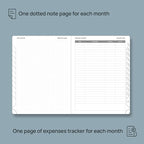 POPRUN Monthly Planner 2026-2027 (Medium- 6.5'' x 8.5'' Soft Cover), 18-Month Calendar Book (Jan.2026 - Jun. 2027), Calendar Planner with Monthly Tabs & Pocket, 100 GSM Paper - Pacific Green