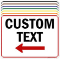 Custom Arrow,Custom Directional Sign, Left Arrow,18x24 Inches, 55 mil thick HDPE (high density polyethylene) Made in USA by My Sign Center