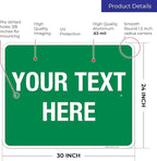 Personalized Custom Green Background Customize for Office, Business, Workplace, Home, Airbnb, Delivery Sign, 24x30 Inches, Rust Free .063 Aluminum, Fade Resistant, Made in USA by Sigo Signs