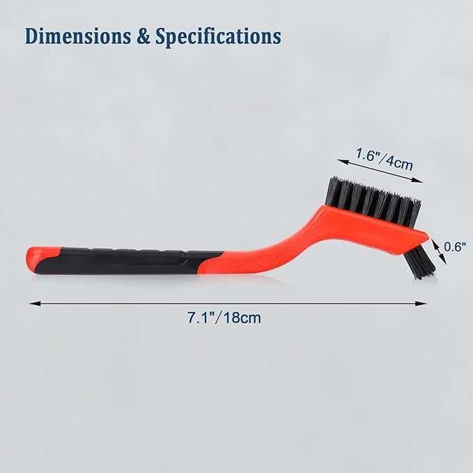 Karosom 6pcs Nylon Brushes for Cleaning, Small Cleaning Brushes for Tight Spaces, Car Detailing Brush Set for Cleaning Dust in Holes