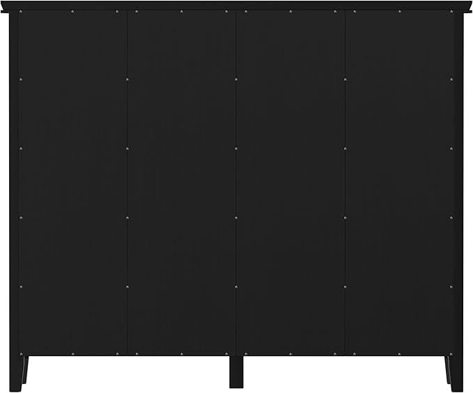 SIMPLIHOME Artisan Bookcase - 57 inch Tall 12-Cube Solid Wood Cube Organizer in Black, Transitional Storage Bookcase for Living Room, Study Room or Office with Fixed Shelves and Tapered Legs
