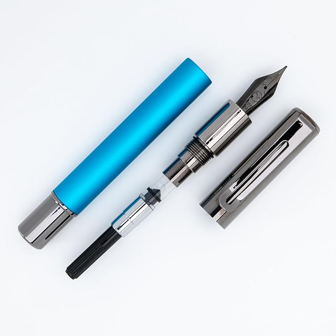 Monteverde USA Ritma Fountain Pen in Turquoise – Medium Nib, Balanced JoWo Stainless Steel, Refillable Ink Cartridge/Converter – Perfect for Professionals & Writing Enthusiasts