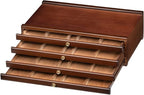 MEEDEN 4-Drawer Art Supply Storage Box - Large Capacity Multi-Function Beech-Wood Pencil Box with Drawer & Compartments for Organizing Pastels, Pencils, Pens, Markers, Brushes & Stamp, Walnut