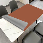 Zinkooat Leather Table Cover,1.8mm Thick,42x90 Inch Table Protector,Table Protector for Dining Room Table,Dining Table Cover,Table Cover Protector.(Brown+Gray,42x90)