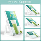 ECKEK ABS Plastic Sign Holder，Menu Displays L Shape Sign Stand Vertical/Horizontal Use (Black A5 148×210mm/5.83×8.27inches)