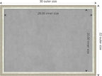Amanti Art Silver Framed Magnetic Board 22x30 Medium Vision Board for use with Magnets, 100% Metal Sheet to Display Items as Office Decor or for Home Organization in mudroom, Kitchen or Kids Room