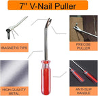 INBWENH 3Pcs Upholstery Staple Remover Nail Remover Tool Set Including Tack Pullers, Carpet Remover，Removing Staples from Construction Furniture Floor Wall Wooden