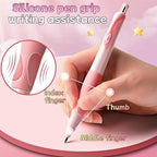 Inclock Handwriting thick mechanical pencils with grip: 2.0MM HB Pencil for kids with 14 leads (2 pack red&green)