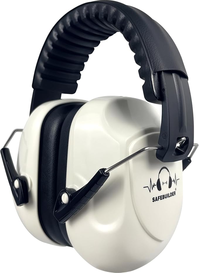SAFEBUILDER Ear Muffs Noise Reduction SNR 33dB Adjustable Lightweight Safety Earmuffs Sound Proof Noise Cancelling ANSI
