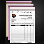 Personalized Invoice Book Custom 2 Part/3 Part Receipt Book Quote Estimate Order Forms Carbonless Form with Your Company Name Logo Address,2-10 Books (Style 18)
