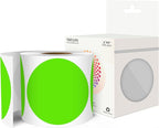 3 Inch Round Color Coding Labels (500 per Roll) - Colored Dot Stickers Round Labels for Inventory, Warehouse, Office Organizing - Light Green Circle Stickers