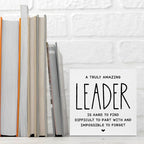 Leader Appreciation Gifts Leadership Gifts, Inspirational Office Decor Wooden Box Sign, Home Farmhouse Table Counter Shelf Desk Decor Accessories, Boss Gifts Thank You Gifts for Coach Manager