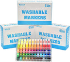 Rarlan Washable Markers Bulk, Markers for Kids, Bulk Pack, 48 Colors, 3 Boxes, 144 Count